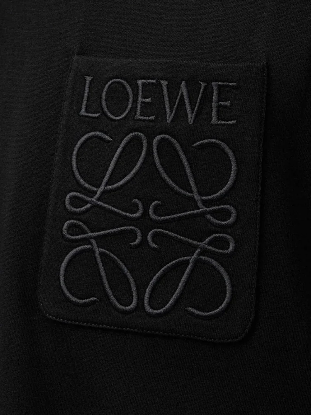 Loewe Tonal Pocket Relaxed Fit Black T-Shirt