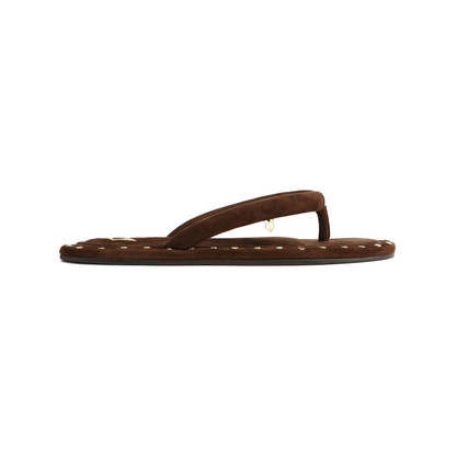 Grenada Brown Suede/Gold Studs