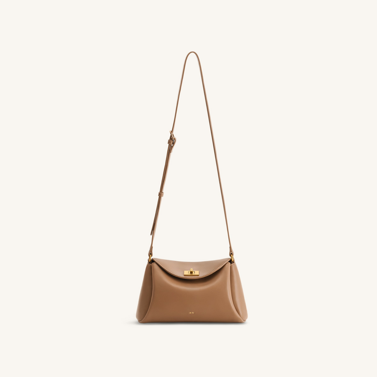 Greta Twist-Lock Crossbody Bag - Brown