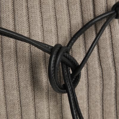 Grey Belted Knit ribbed tank top