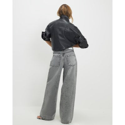 Grey Classic Barrel Jeans