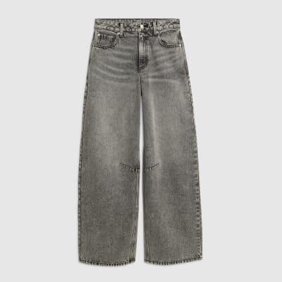 Grey Classic Barrel Jeans