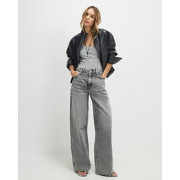 Grey Classic Barrel Jeans