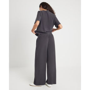 Grey Cosy Wide Leg Trousers