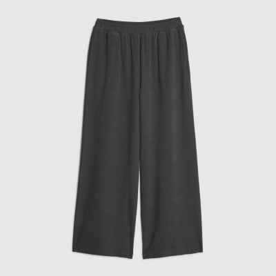 Grey Cosy Wide Leg Trousers