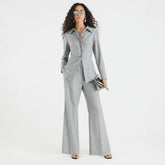 Grey Flared Trousers
