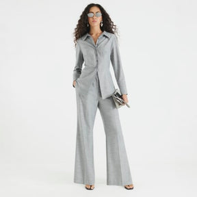 Grey Flared Trousers