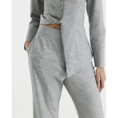 Grey Flared Trousers