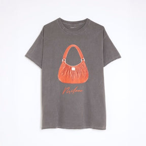 Grey Glitter Milano Bag T-Shirt