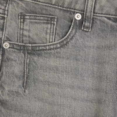 Grey High Rise Mom Jeans