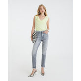 Grey High Rise Mom Jeans