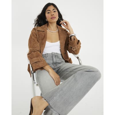 Grey High Rise Relaxed Straight Leg Jeans