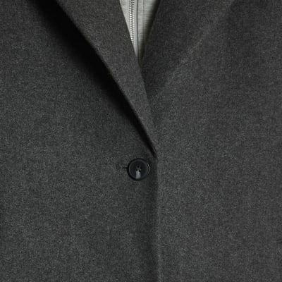 Grey Hooded Hybrid Coat