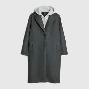 Grey Hooded Hybrid Coat