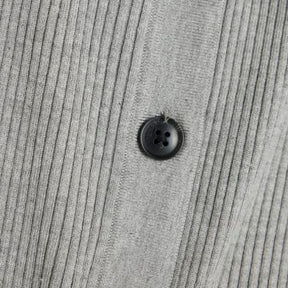Grey Knitted Curved Hem Ribbed Top
