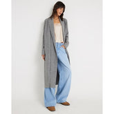 Grey Knitted Maxi Cardigan