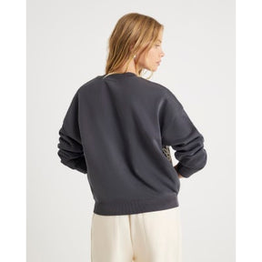 Grey Lace Print Embellished Sweatshirt