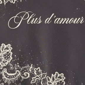 Grey Lace Print Embellished Sweatshirt