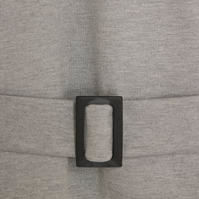 Grey Long Sleeve Belted Sweatshirt