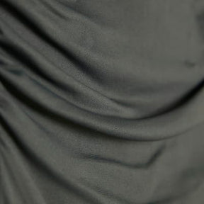 Grey Long Sleeve Ruched Drape Top