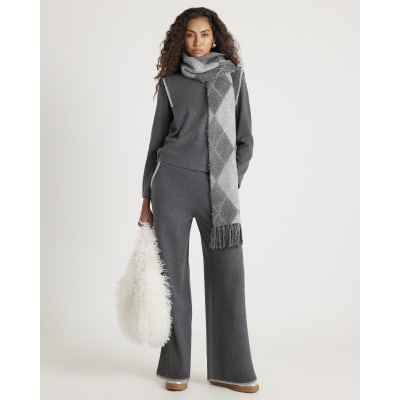 Grey Long Sleeve Whipstitch Sweatshirt