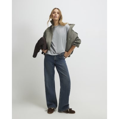 Grey Loose Fit Short Sleeve Top