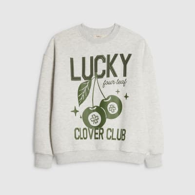 Grey Lucky Clover Sweatshirt