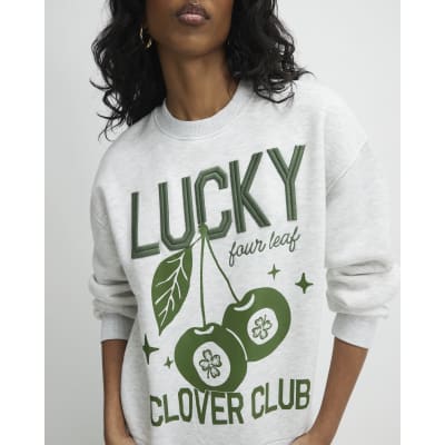 Grey Lucky Clover Sweatshirt