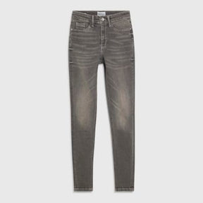 Grey Mid Rise Sculpt Skinny Jeans