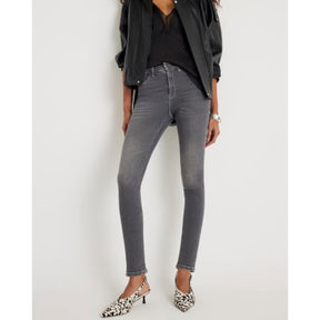 Grey Mid Rise Sculpt Skinny Jeans