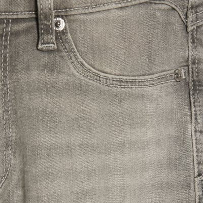 Grey Mid Rise Sculpt Skinny Jeans