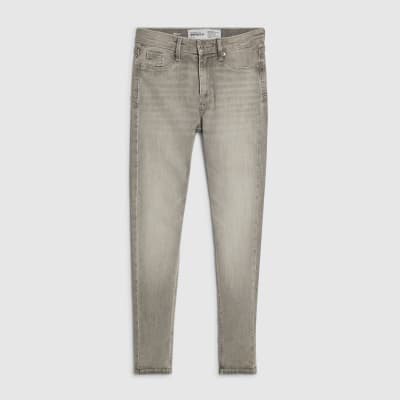 Grey Mid Rise Sculpt Skinny Jeans