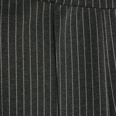 Grey Pinstripe Flared Leg Trousers