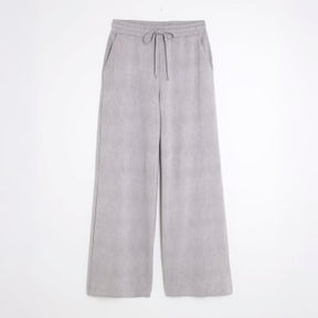 Grey Premium High Waisted Wide Leg Joggers
