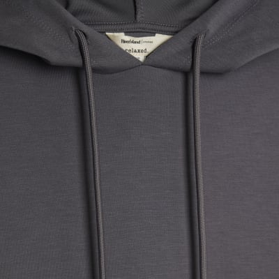 Grey Premium Short Sleeve Hooded Top