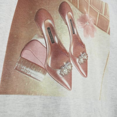 Grey Shoe Photo Graphic T-Shirt
