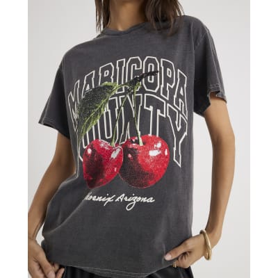 Grey Short Sleeve Arizona Cherry T-shirt