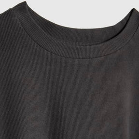 Grey Short Sleeve Cosy Boxy T-Shirt