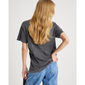 Grey Short Sleeve Diamante Skull T-shirt