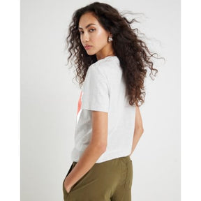 Grey Short Sleeve Foil Circle T-shirt