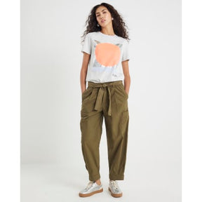 Grey Short Sleeve Foil Circle T-shirt