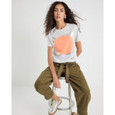 Grey Short Sleeve Foil Circle T-shirt