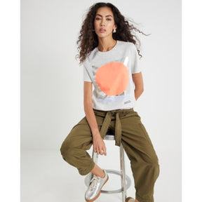 Grey Short Sleeve Foil Circle T-shirt