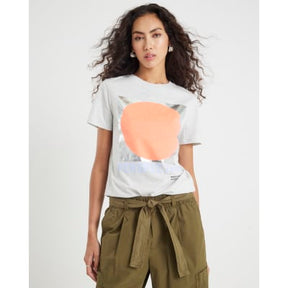 Grey Short Sleeve Foil Circle T-shirt