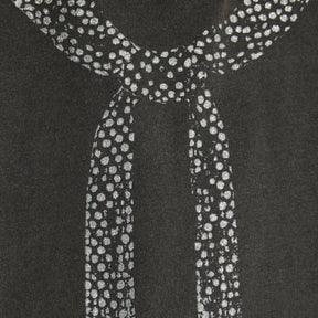 Grey Short Sleeve Glitter Scarf T-shirt