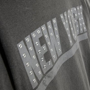 Grey Short Sleeve New York Eyelet T-shirt
