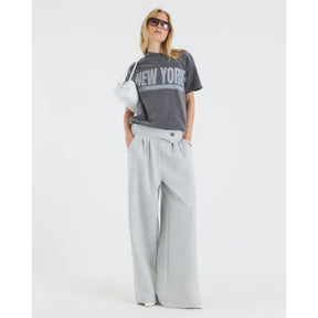 Grey Short Sleeve New York Eyelet T-shirt