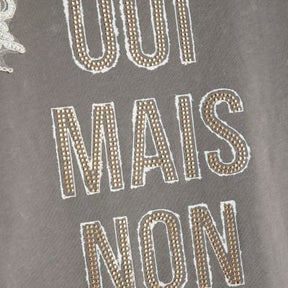 Grey Short Sleeve Oui Mais Non T-shirt