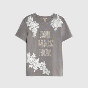 Grey Short Sleeve Oui Mais Non T-shirt