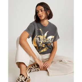 Grey Short Sleeve Panama Foil T-shirt